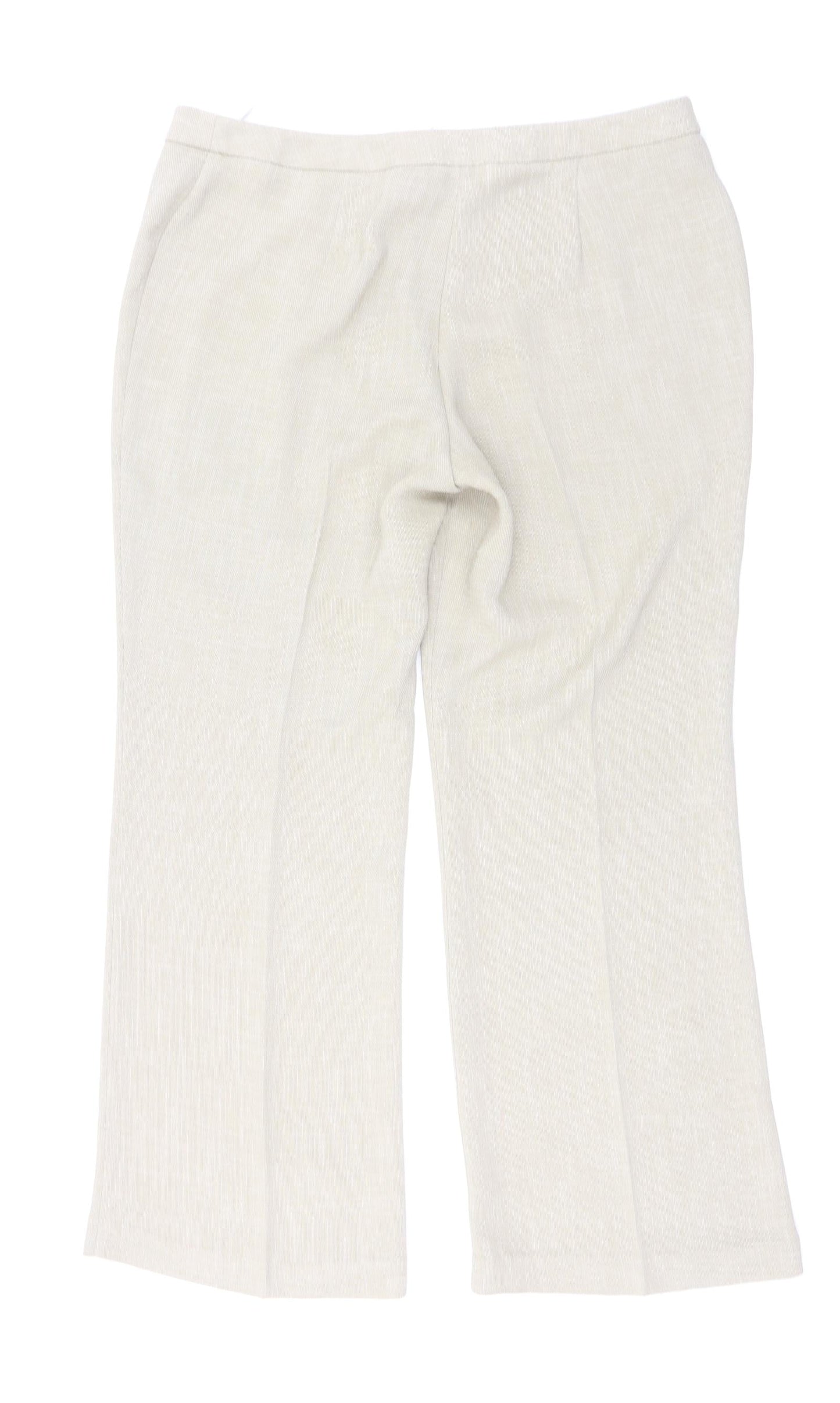 Womens UK Size 16 Marks & Spencer Regular Fit  Beige Trousers