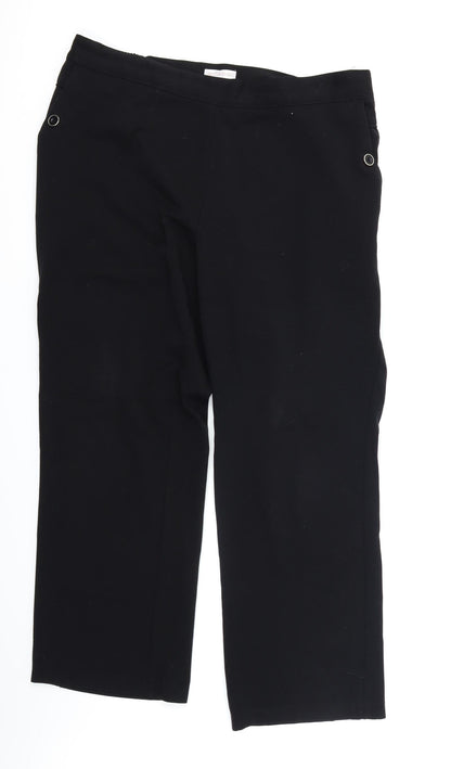 Womens UK Size 18 Anna Rose Regular Fit  Black Trousers