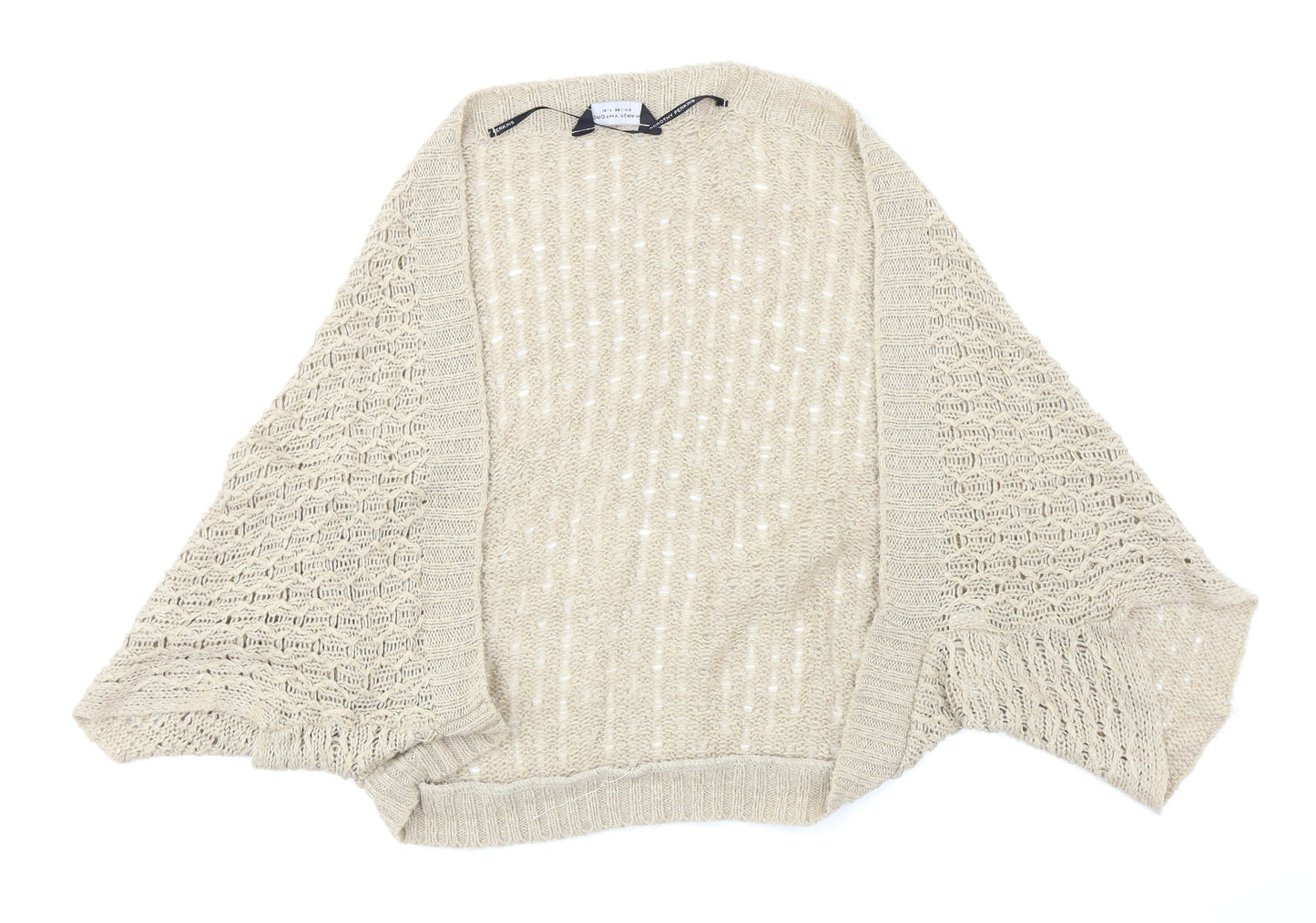 Dorothy Perkins Womens Beige   Shrug Jumper Size 10