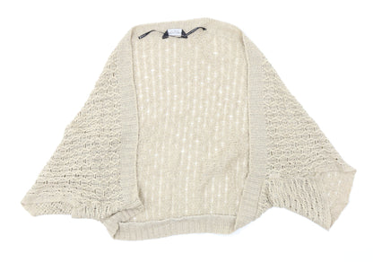 Dorothy Perkins Womens Beige   Shrug Jumper Size 10