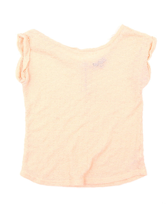 Womens UK Size 10 New Look Orange Basic T-Shirt