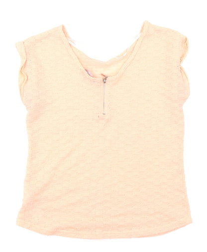 Womens UK Size 10 New Look Orange Basic T-Shirt