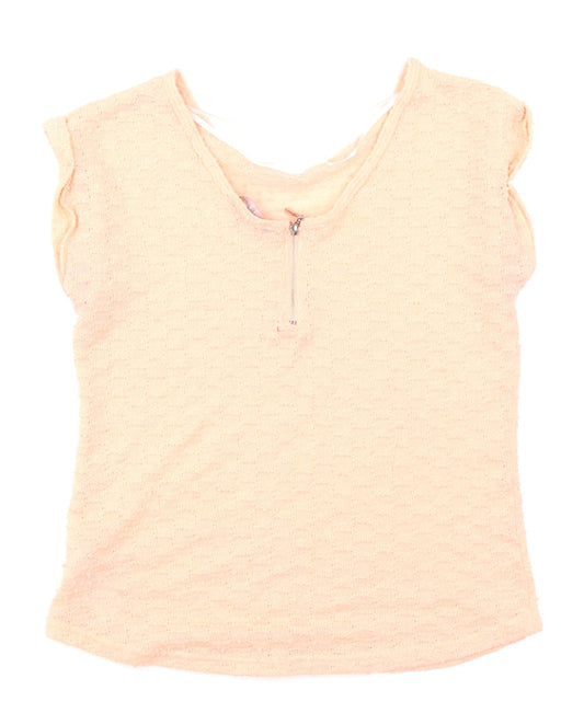 Womens UK Size 10 New Look Orange Basic T-Shirt