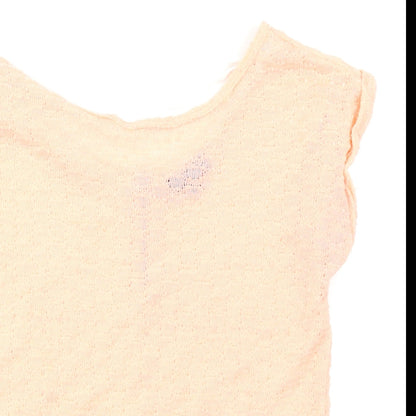 Womens UK Size 10 New Look Orange Basic T-Shirt