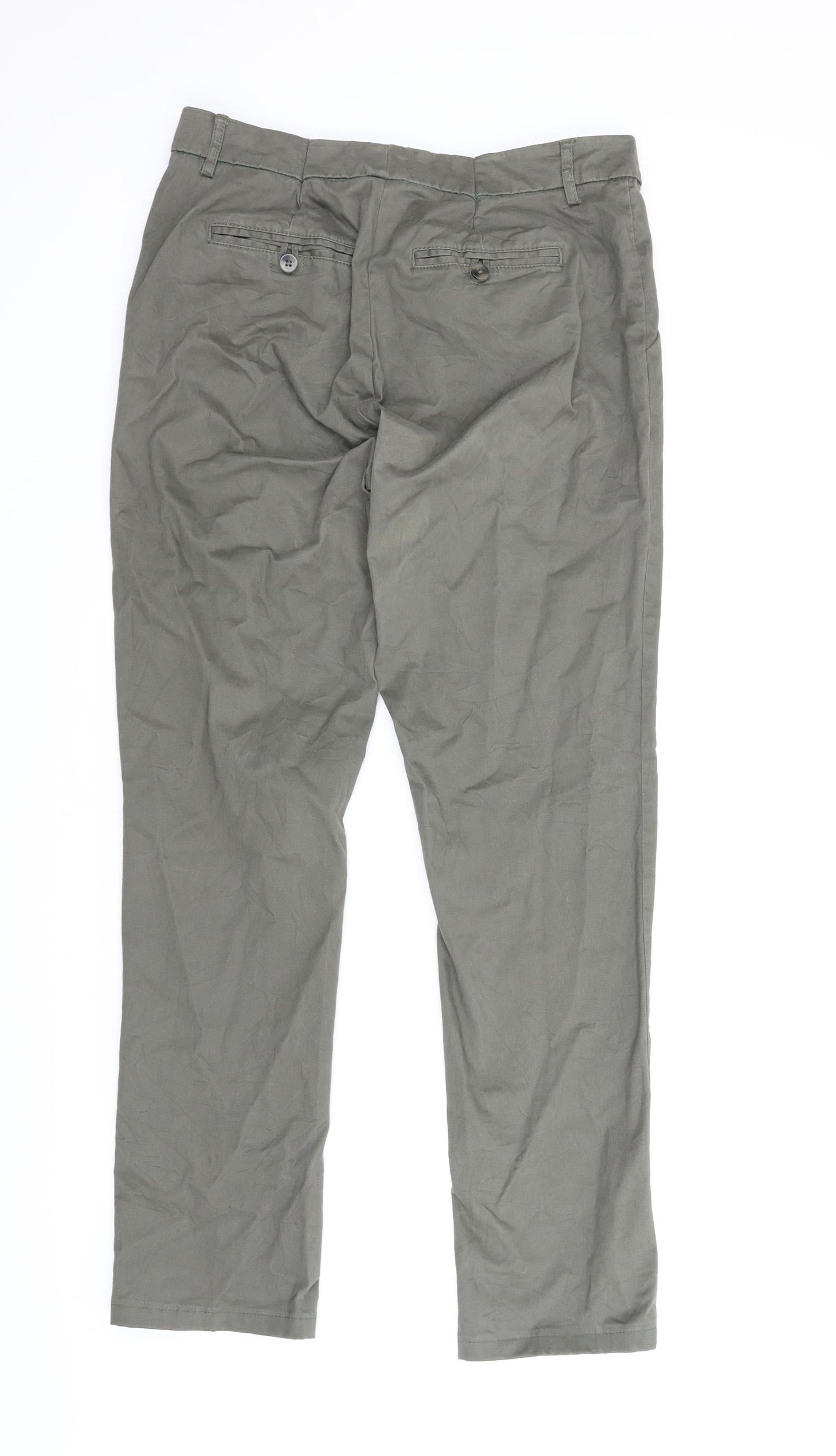 Womens UK Size 16 Up Fashion Regular Fit Carpenter Green Trousers