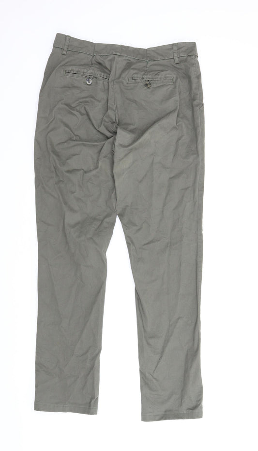 Womens UK Size 16 Up Fashion Regular Fit Carpenter Green Trousers