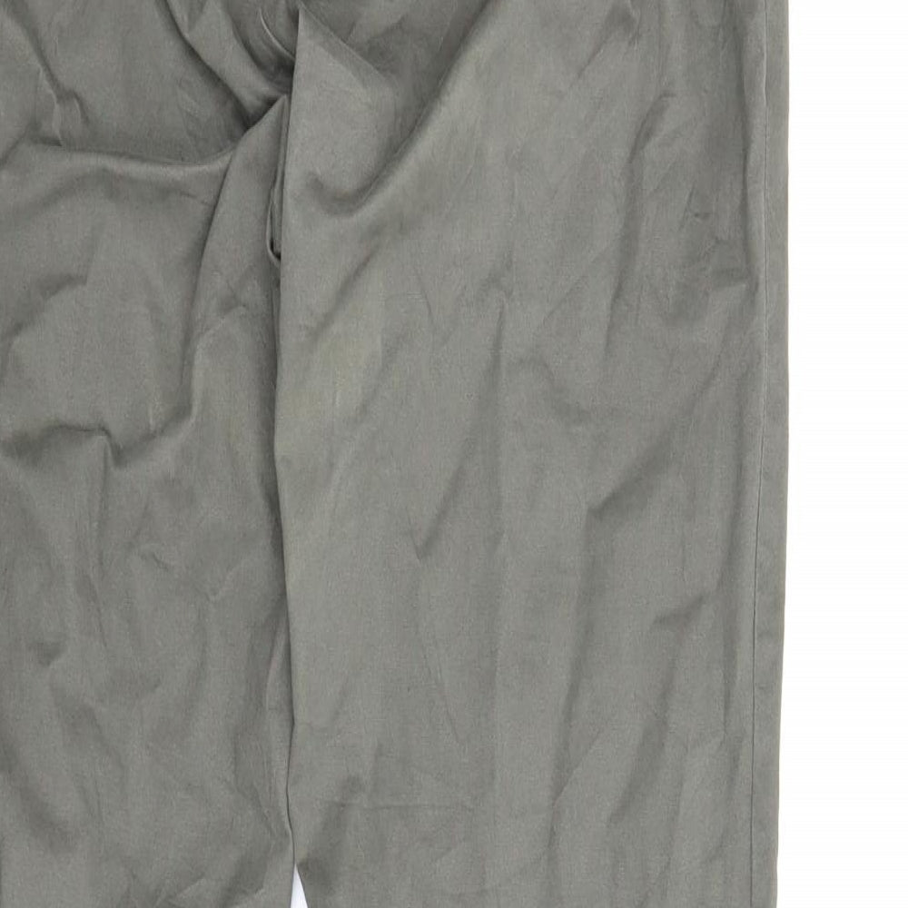 Womens UK Size 16 Up Fashion Regular Fit Carpenter Green Trousers