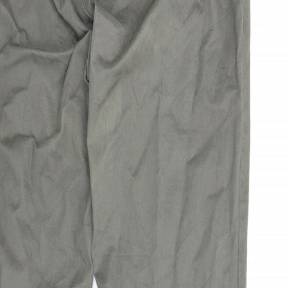 Womens UK Size 16 Up Fashion Regular Fit Carpenter Green Trousers