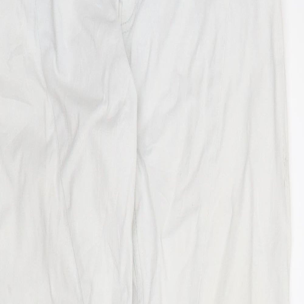 Womens UK Size 8 Blue Motion Regular Fit Straight White Jeans