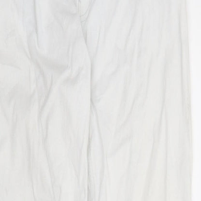 Womens UK Size 8 Blue Motion Regular Fit Straight White Jeans