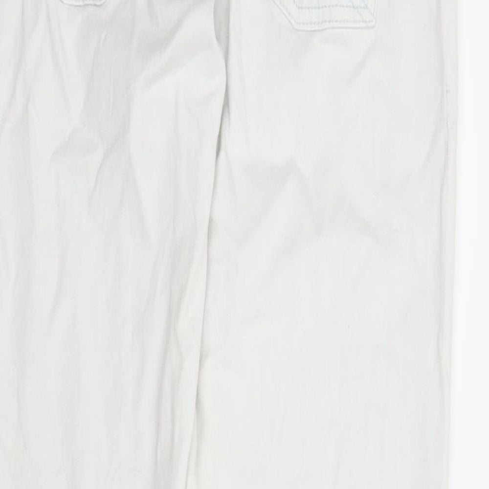 Womens UK Size 8 Blue Motion Regular Fit Straight White Jeans
