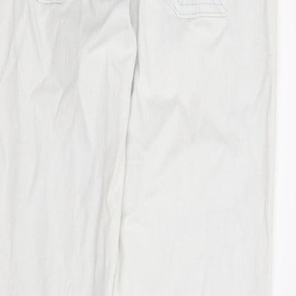 Womens UK Size 8 Blue Motion Regular Fit Straight White Jeans