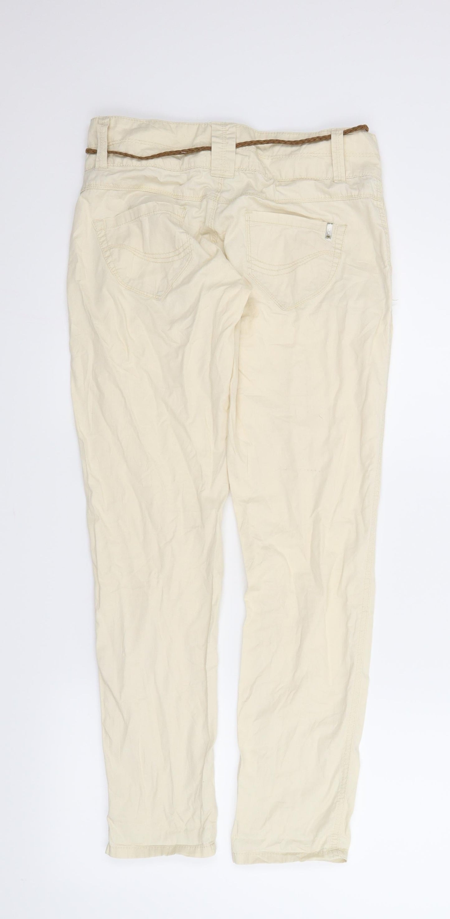 Womens UK Size 6 TALLY WEiJL Regular Fit Carrot Beige Trousers
