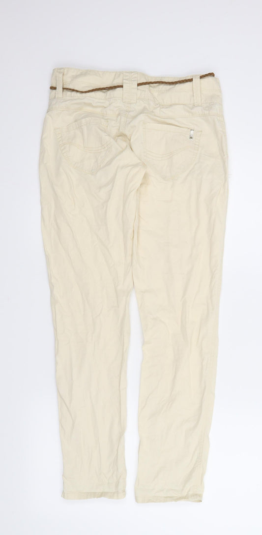 Womens UK Size 6 TALLY WEiJL Regular Fit Carrot Beige Trousers