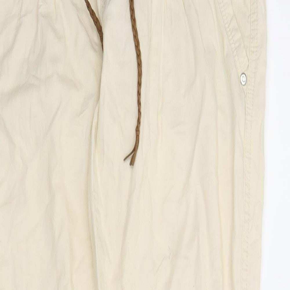 Womens UK Size 6 TALLY WEiJL Regular Fit Carrot Beige Trousers