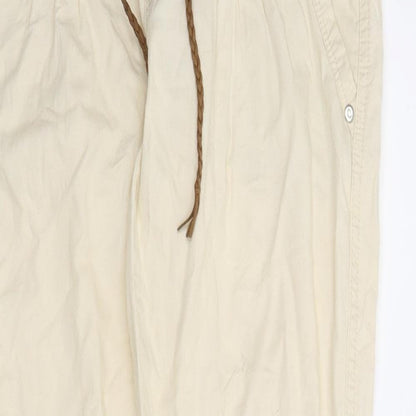 Womens UK Size 6 TALLY WEiJL Regular Fit Carrot Beige Trousers