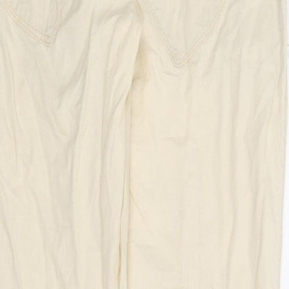 Womens UK Size 6 TALLY WEiJL Regular Fit Carrot Beige Trousers
