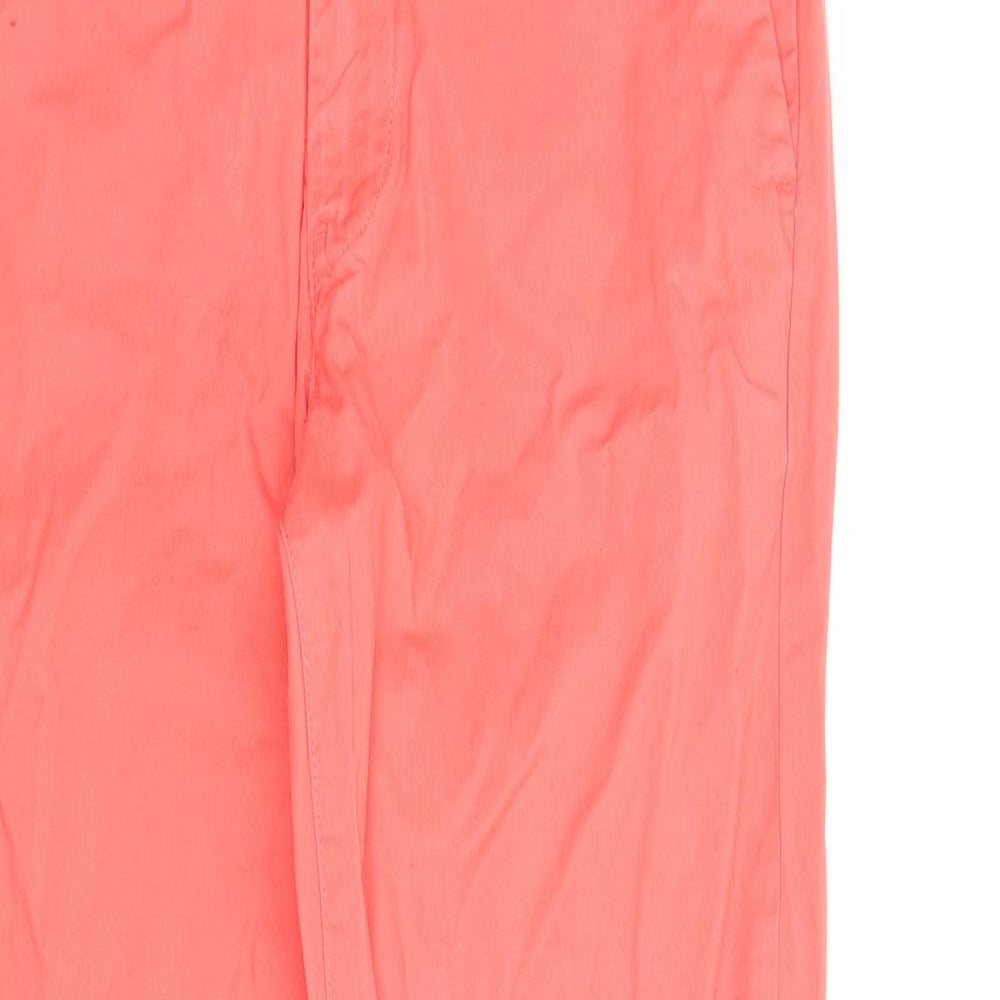 Womens UK Size S H&M Regular Fit Chino Red Trousers