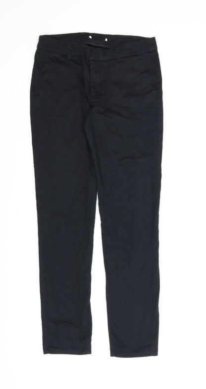 Womens UK Size 8 Preworn Regular Fit Carrot Black Trousers