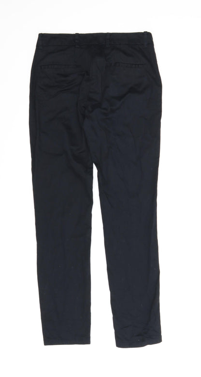 Womens UK Size 8 Preworn Regular Fit Carrot Black Trousers