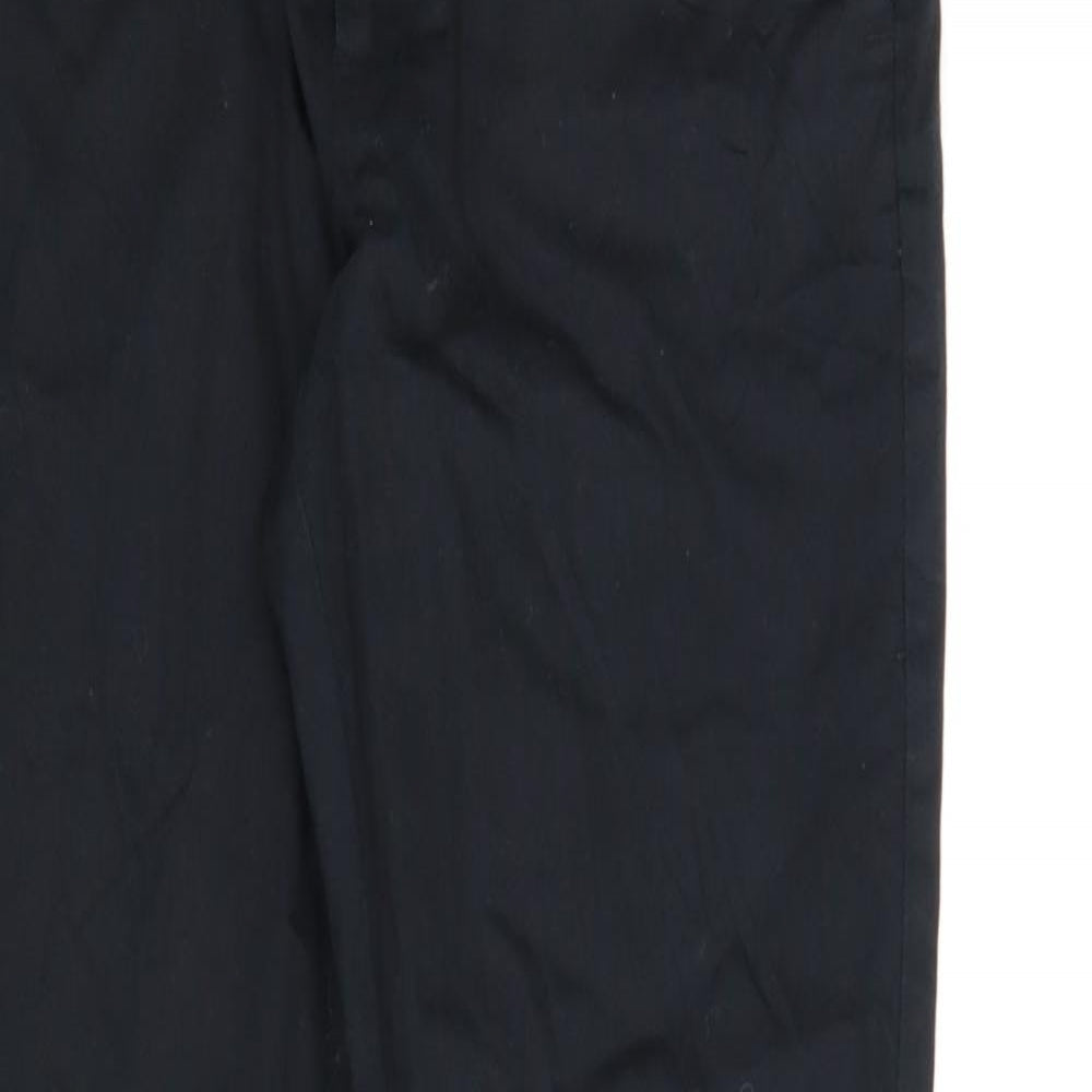 Womens UK Size 8 Preworn Regular Fit Carrot Black Trousers
