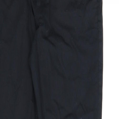 Womens UK Size 8 Preworn Regular Fit Carrot Black Trousers