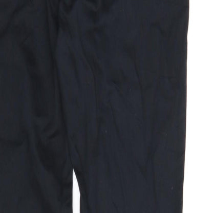 Womens UK Size 8 Preworn Regular Fit Carrot Black Trousers