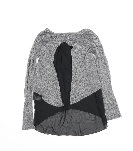 Womens UK Size M New Look Grey Basic Blouse