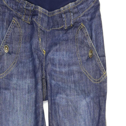 Happy Mums Womens Blue  Denim Flared Jeans Size S L28 in