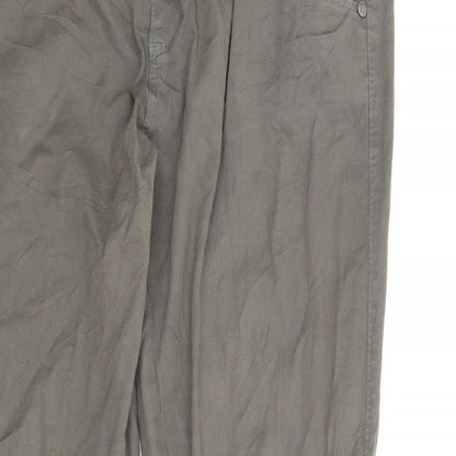 Womens UK Size M Preworn Regular Fit Pedal Pusher Green Trousers
