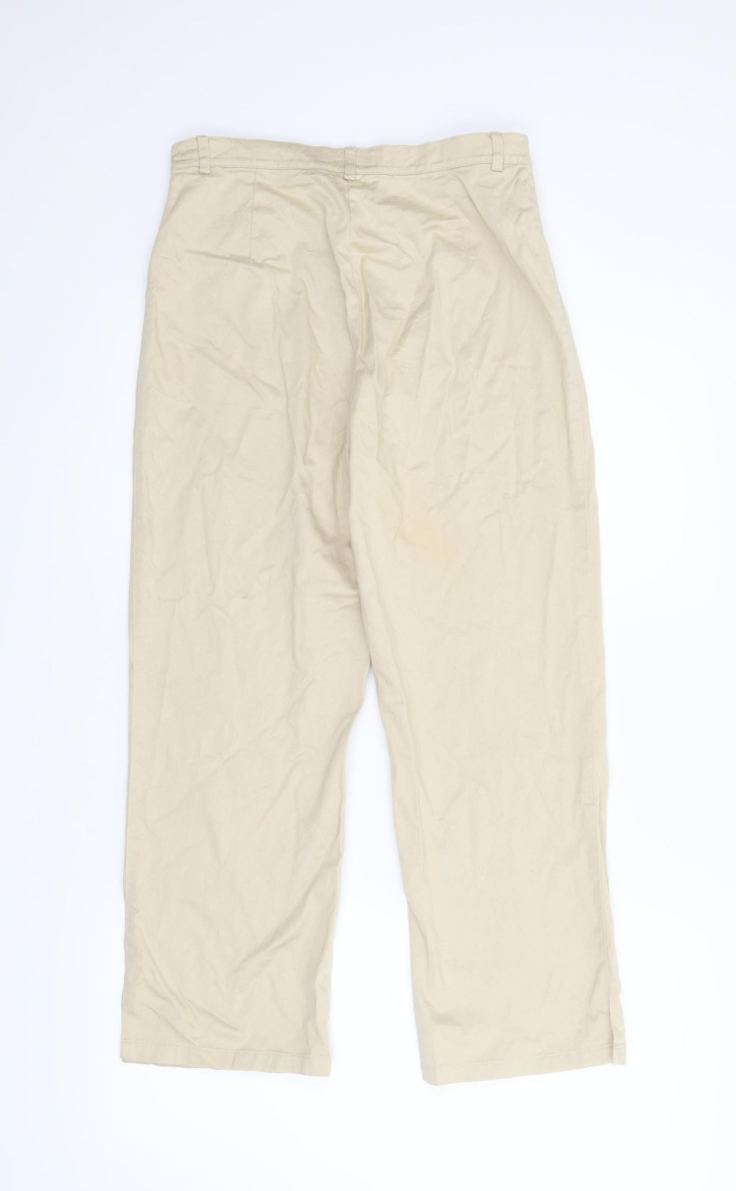 Yoors Womens Beige   Pedal Pusher Trousers Size 10 L23 in