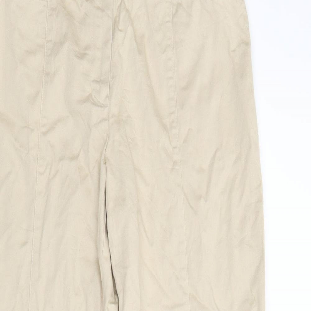 Yoors Womens Beige   Pedal Pusher Trousers Size 10 L23 in