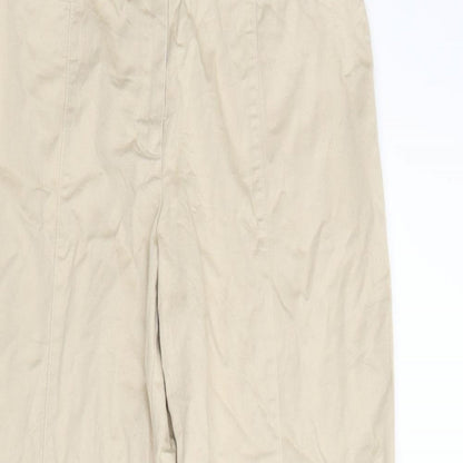 Yoors Womens Beige   Pedal Pusher Trousers Size 10 L23 in