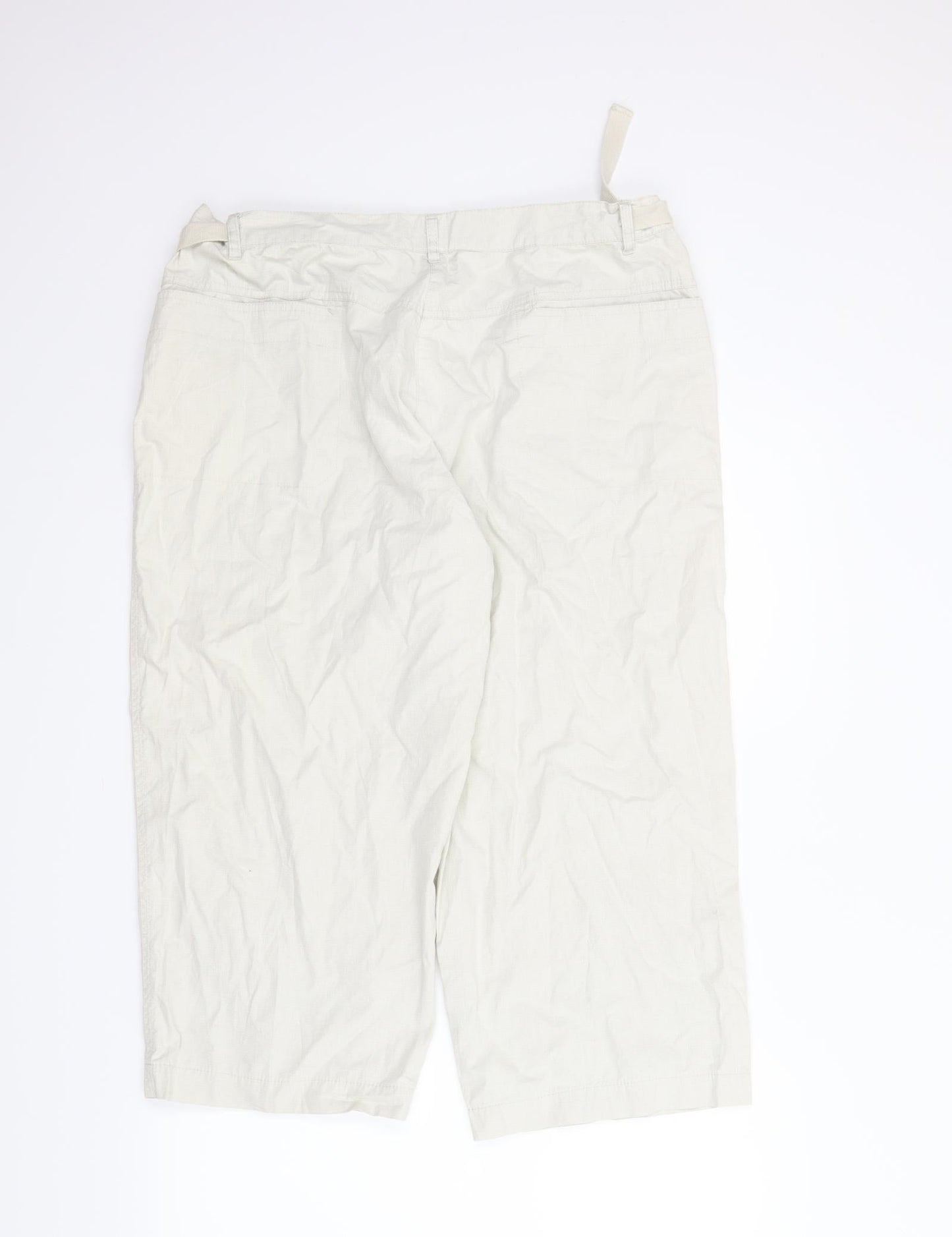 Jensen Womens Beige   Capri Trousers Size L L24.5 in