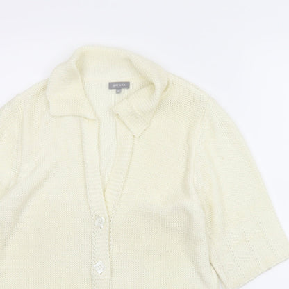 M&S Womens Ivory   Cardigan Jumper Size M
