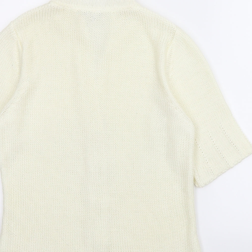 M&S Womens Ivory   Cardigan Jumper Size M