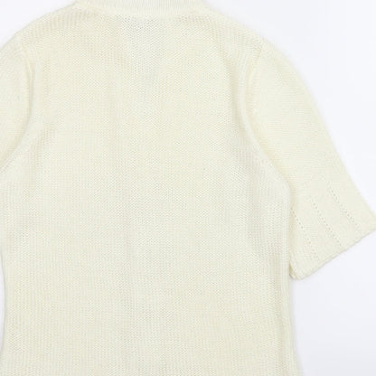 M&S Womens Ivory   Cardigan Jumper Size M