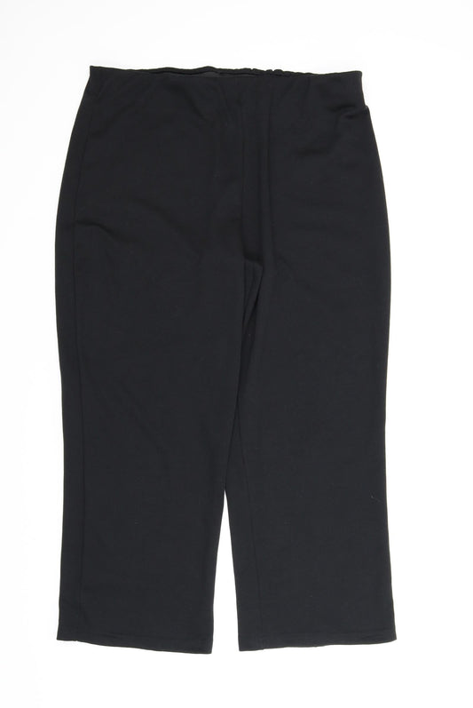 Anthology Womens Black   Capri Trousers Size 22 L26 in