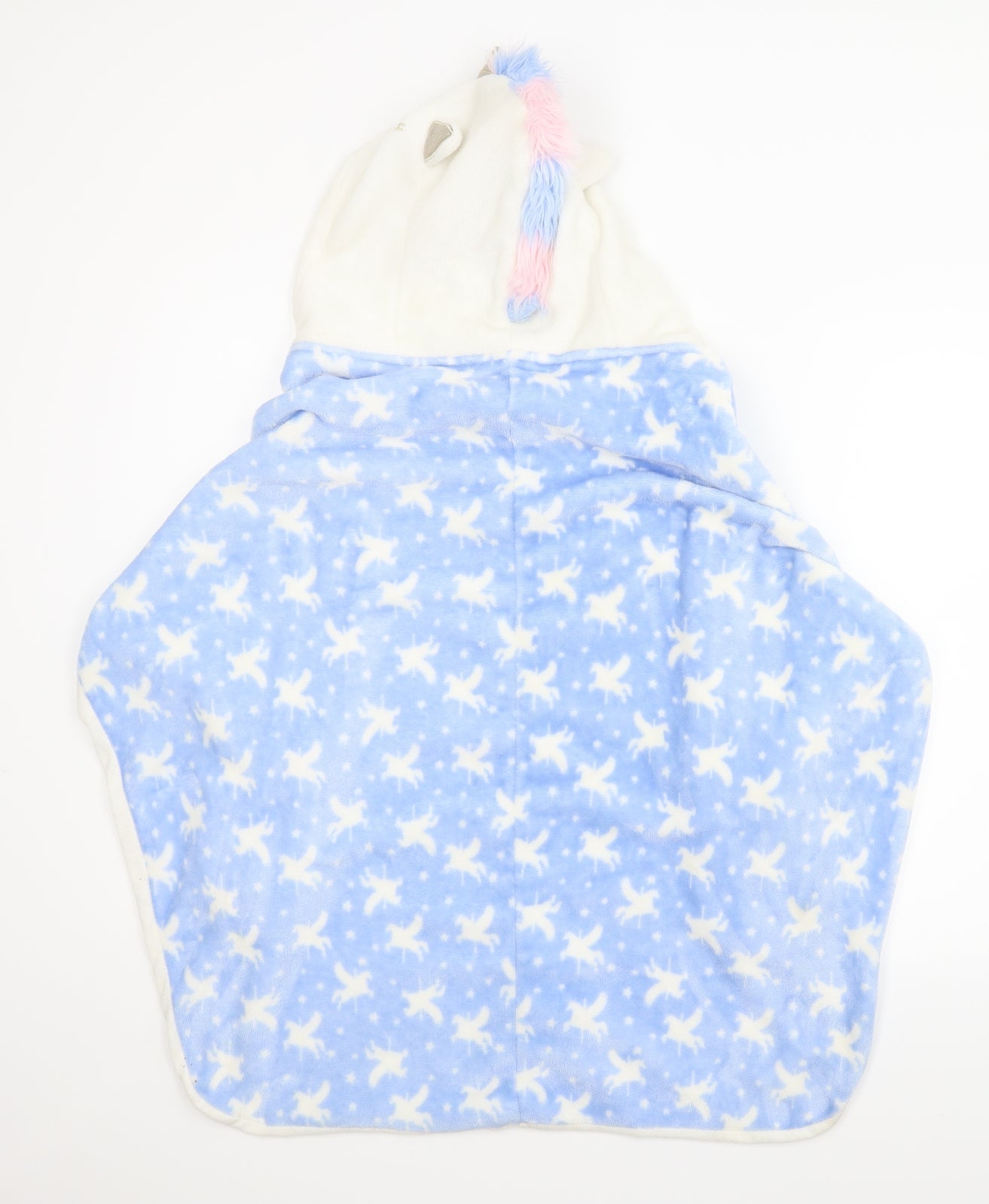 Matalan Girls Blue Solid  Top Robe Size 9 Years  - Unicorn, Cape