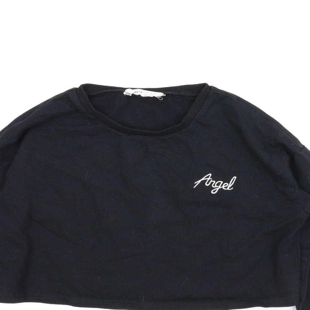 SheIn Girls Black   Pullover Jumper Size 12 Years  - Cropped