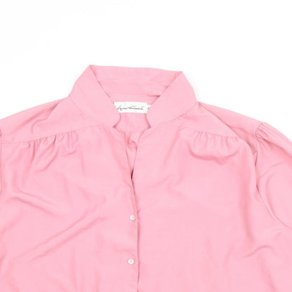 Gloria Vanderbilt Womens Pink   Basic Button-Up Size XL