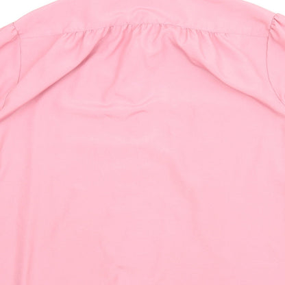 Gloria Vanderbilt Womens Pink   Basic Button-Up Size XL