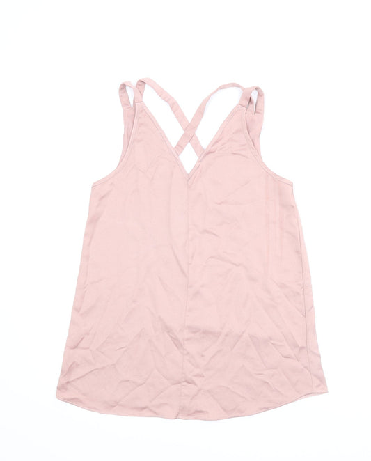 Womens UK Size 8 River Island Pink Basic Blouse