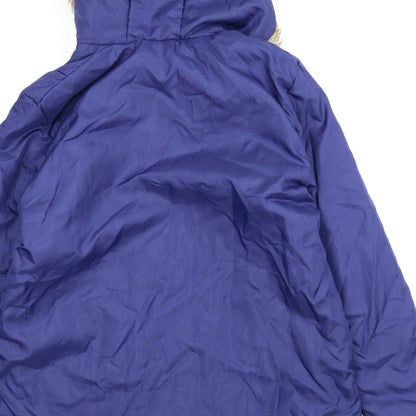 Womens UK Size M Anne De Lancay Blue Quilted Coat