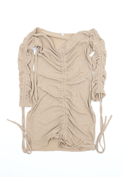 Preworn Womens Beige   Bodycon  Size S