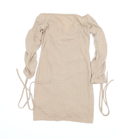 Preworn Womens Beige   Bodycon  Size S