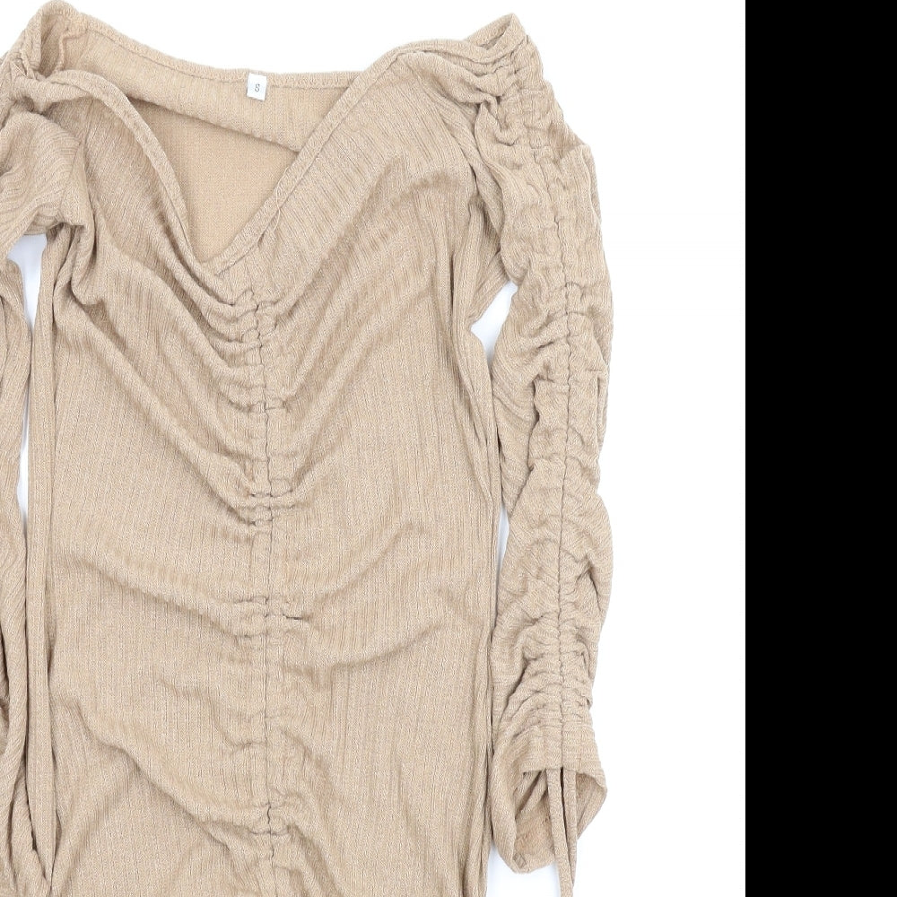 Preworn Womens Beige   Bodycon  Size S