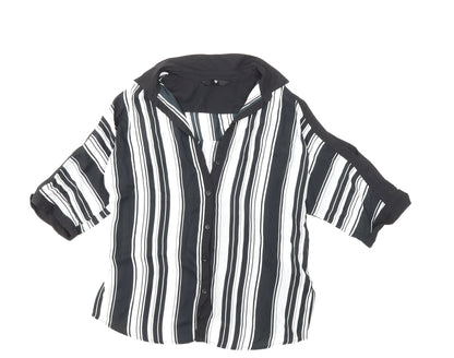 Womens UK Size 10 Very Black Basic Blouse
