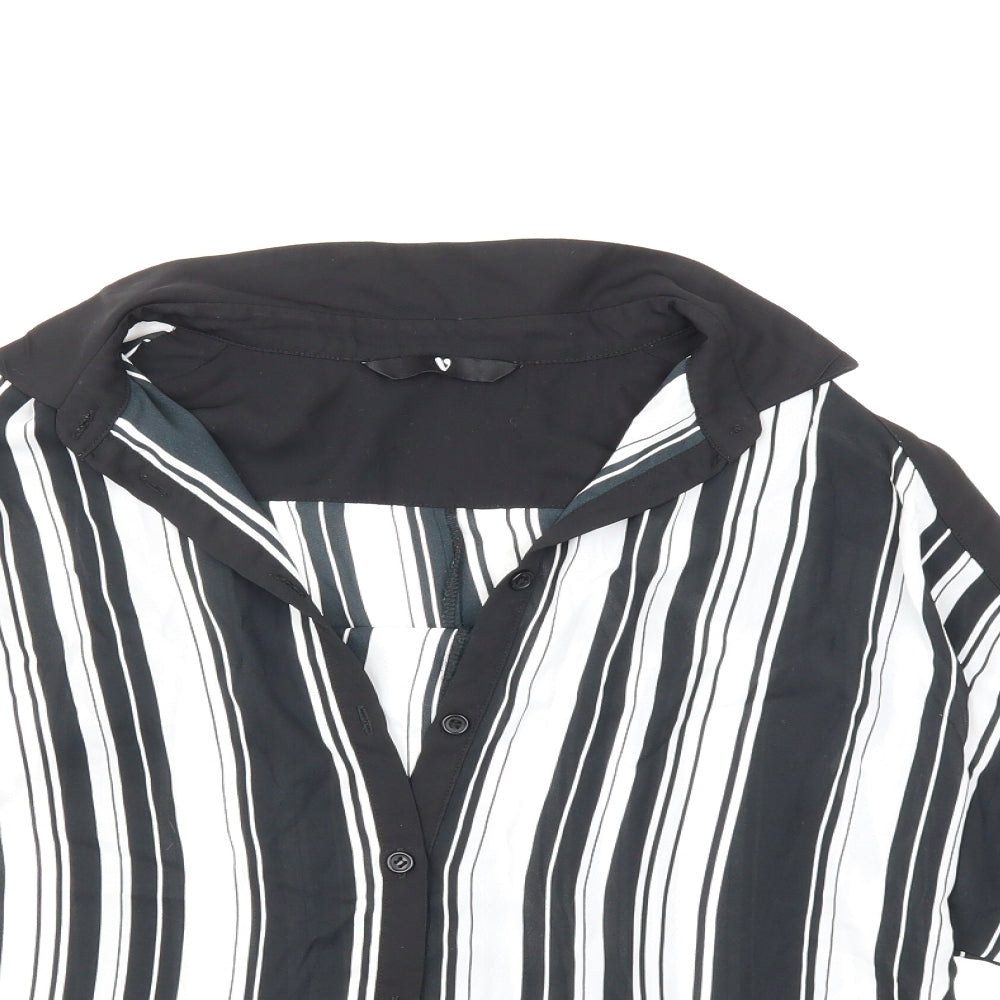 Womens UK Size 10 Very Black Basic Blouse