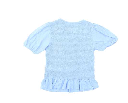 Womens UK Size 16 New Look Blue Basic T-Shirt